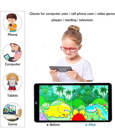 Chiwanji Kids Blue Blocking Eyeglasses - Bendable Soft Silicone Frame for Children - Black | International Shipping Available - Buy Online on GoSupps.com