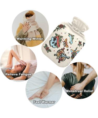 Naanle Skull Love in Outer Space Hot Water Bottle | 2L Handfoots Heating Bag for Pain Relief & Therapy - Transparent Design - Buy Online on GoSupps.com