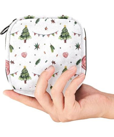 Guantierendiy Sanitary Napkin Storage Bag Portable Period Bag for Women Teen Girls Christmas Tree Menstrual Cup Pouch Nursing Pad Holder (Multicolor) Color 1 - Buy Online on GoSupps.com