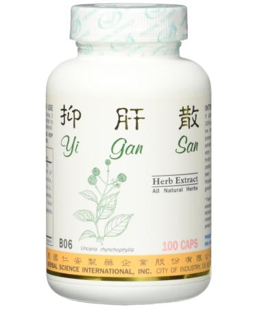 Liver Soother Dietary Supplement 500mg 100 Capsules (Yi Gan San) B06 100% Natural Herbs