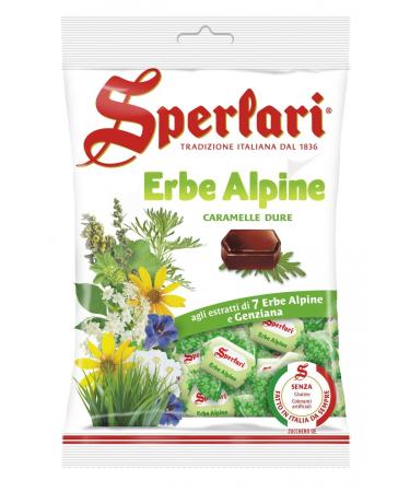 Sperlari - sweets with extracts of 7 different alpine herbs, gluten-free - 18 sachets of 200g