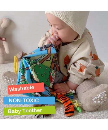 Crinkle Books for Babies | 3 Cloth Books for Newborns | 6-12 Months | Touch and Feel Tails | Sensory Fabric Activity Book - Buy Online on GoSupps.com