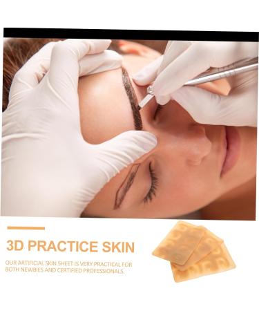 Housoutil Brow Practice Skin 3pcs Skin Fake Eyebrow Model Supplies Permanent Eyeliner Brow Professional Silicone Beginner - Buy Online on GoSupps.com
