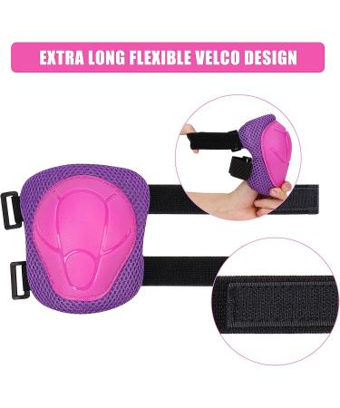 Kids 6-in-1 Protective Gear Set - Ages 3-6 Toddler & 5-8 Kids - Knee Pads, Elbow Pads, Wrist Guard - Rose Pink Small - for Cycling, Skateboarding, Roller Skating, Scooter, Ski Sports - Buy Online on GoSupps.com