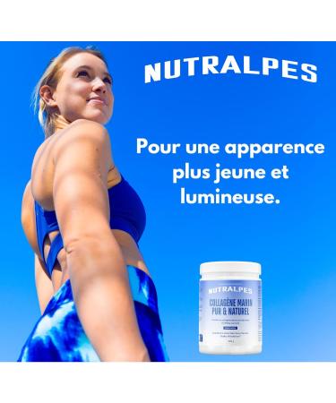Nutralpes Marine Collagen | 10 000 mg Per dose | Pure & Natural | Skin Hair Nails Joints | 300g Powder | Unflavored. - Buy Online on GoSupps.com