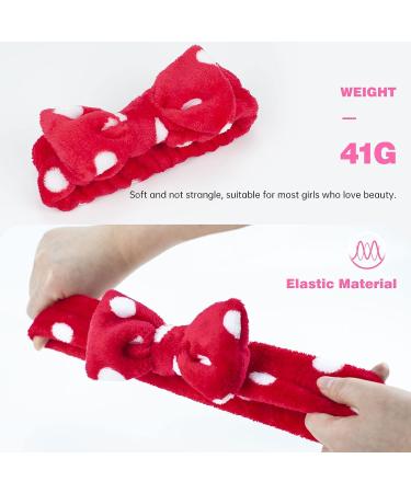 ODDIER Make-up Spa Headband - Red Microfiber Coral Fleece Hair Band for Women and Girls, Ideal for Bath, Skincare, and Makeup Application - Buy Online on GoSupps.com