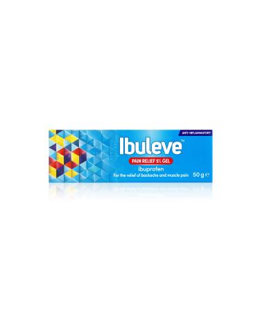 Ibuleve Pain Relief 5% Ibuprofen Gel Clinically Proven Anti-Inflammatory Relief for Joint Pain Sprains Backache Muscular Pains and Sports Injuries 50 g 50g