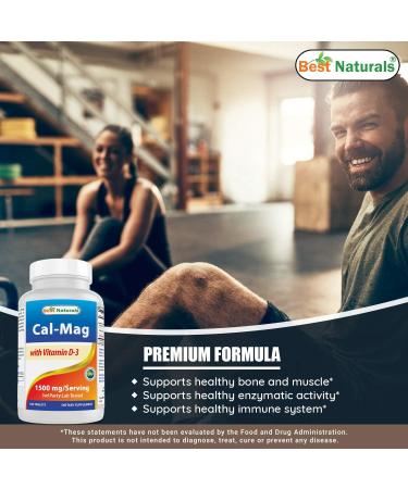 Best Naturals Calcium Magnesium Vitamin D3 1500mg 180 Tablets - Buy Online on GoSupps.com