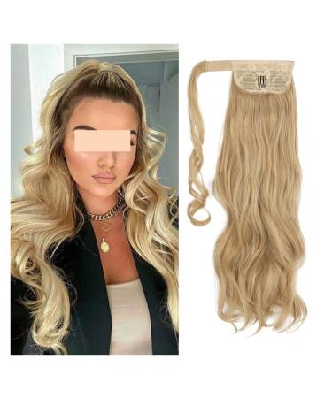 Hair Extensions Messy Curly Bun Extension Wig Wavy Ponytail Pompadour Ponytail Extension Cord Hair Extensions Curl Clips Synthetic Bun Hair Pieces For Women (Color : 05 Size : 22inches) 22inches 05