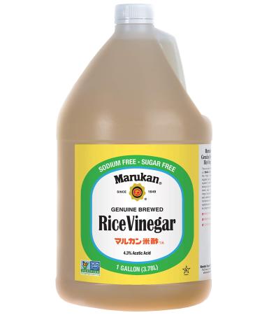 Marukan Genuine Brewed Rice Vinegar, 1 Gallon (Pack of 1) Genuine Brewed 1 Gallon 128 Fl Oz (Pack of 1)