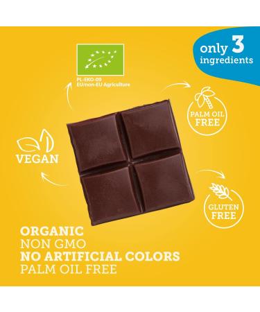  SUPER FUDGiO SUPER FUDGiO Organic Vegan Chocolate made from natural organic ingredients | Sweetened with dates instead of sugar | Gluten-free vegan | 80g - Buy Online on GoSupps.com