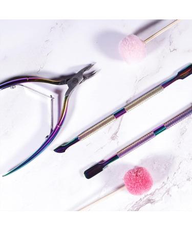 Double Side Rust-Proof Nail Pusher Stainless Steel Anti-Slip Solid Nail Tool Exfoliating Accessories Super nice elegant Nails Tool-Golden - Buy Online on GoSupps.com