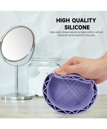 LELE LIFE Makeup Brush Cleaner Mat with Drying Rack Silicone Makeup Brush Cleaning Mat Scrubber Bowl Make Up Brush Cleaner Pad for Cosmetic Brushes Purple - Buy Online on GoSupps.com