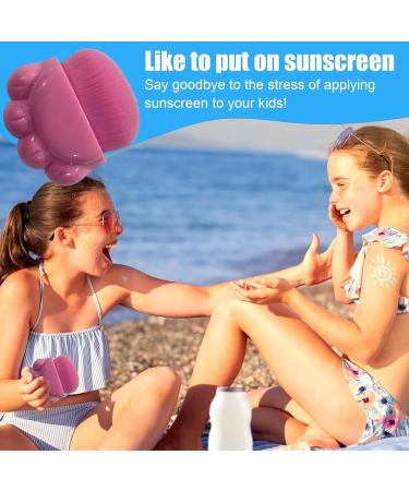 Kids Sunscreen Brush Compact Sunblock Buddy Brush Sun Screen Applicator Portable Sun Cream Brush Ergonomic Sunblock Brush for Summer Pink - Buy Online on GoSupps.com