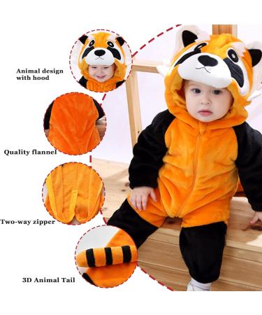 Doladola Unisex Kid's Costume Outfit 2-3 Years Raccoon Hooded Romper Jumpsuit - Buy Online on GoSupps.com