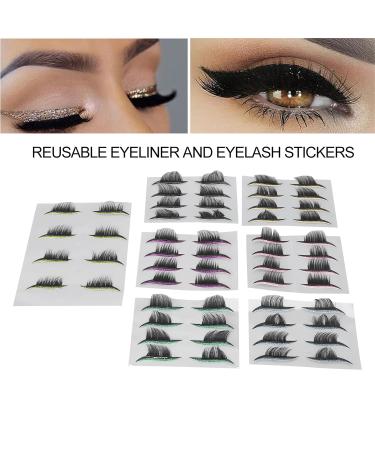 28 Pairs Reusable False Eyelashes - 7 Colors Makeup Stickers for Women & Girls | International Shipping - Buy Online on GoSupps.com