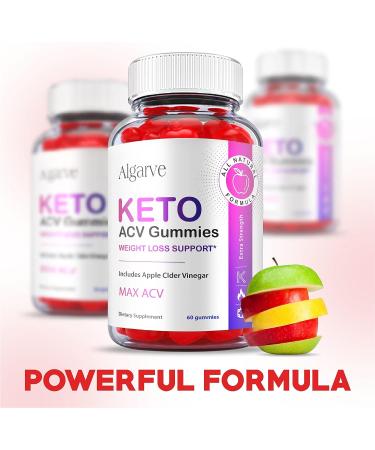 Algarve Keto ACV Gummies 1000mg Vegan Formula - 60 Gummies - Buy Online on GoSupps.com