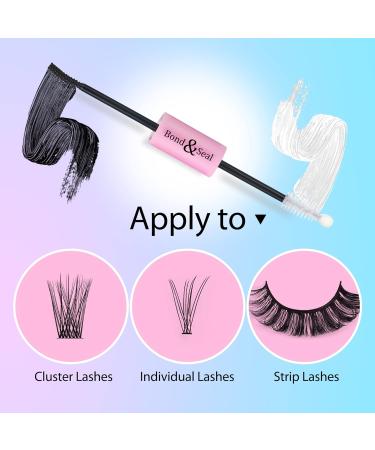 JIMIRE Lash Clusters Eyelash Extension Kit - 72pcs D Curl Wispy Individual Lashes - 10-12-14MM Mixed Length - Natural Look DIY at Home - Buy Online on GoSupps.com