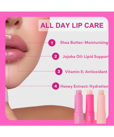 Kirby 3EA Hydrating Lip Balm for Women Cute Lip Balm for Girls with Shea Butter Jojoba Seed Oil Coconut Oil& Honey Extract Small Lip Balm Pack Made in Japan | Strawberry+ Peach+ Cake Strawberry+Cake+Peach (3EA) - Buy Online on GoSupps.com