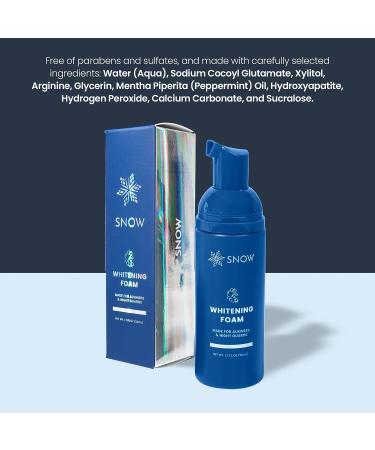 SNOW Teeth Whitening Foam - Gentle Whitening for Aligners & Night Guards - 1.7fl. oz - Buy Online on GoSupps.com