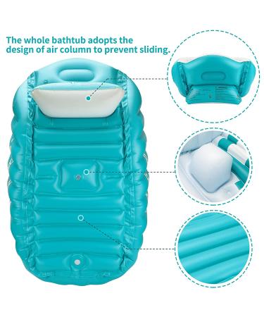 Inflatable Baby Bath Tub Portable Foldable Travel Mini Swimming Pool Helps Infants to Toddler Tub (Blue) - Buy Online on GoSupps.com