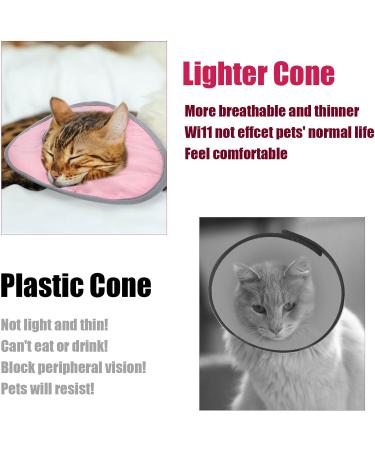 Cat Recovery Collar Adjustable Cat Neck Protective Cat Collar Waterproof Elizabethan E Collar for Cats Kittens Puppies after Surgery to Stop Licking Wounds (Pink) - Buy Online on GoSupps.com