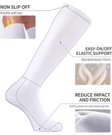 Celersport Multi-Sport Tube Socks - White (2 Pack) | Youth & Adult Sizes - Buy Online on GoSupps.com