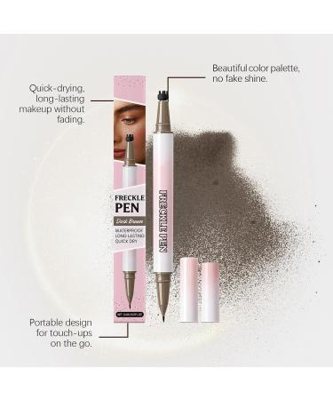 Faux | Cosm tique Professionnel Double Pointe Imperm able | Applicateur Visage Imprim Effet Peau R aliste Naturel | Id al Filles Femmes Initiation Beaut Usage Quotidien Tendance Style Cre Marron fonc  - Buy Online on GoSupps.com