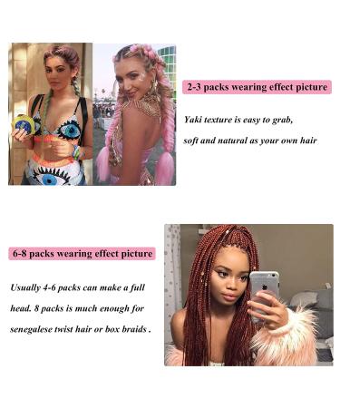 UPruyo Ginger Copper Pre Stretched Kanekalon Braiding Hair 26 Inch - 3 Packs Auburn Synthetic Extensions - Buy Online on GoSupps.com