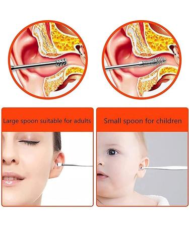 Skyrro Ear Wax Cleaner Kit - 6pcs Stainless Steel Ear Pick Set with Pu Leather Case (Pink) - Buy Online on GoSupps.com