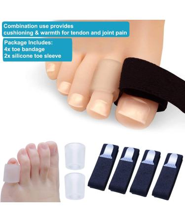 Sumifun Elasticity Toe Splint 4 Packs of Toe Wraps for Broken Toe Curled Toe Hammer Toe Toe Bandage for Big Toe Alignment Fracture Splint for Men or Women - Buy Online on GoSupps.com