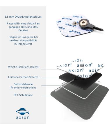 12 Reusable TENS-EMS Electrode Pads 5x5 cm - Compatible with Sanitas & Beurer | High-Quality Medical Product from Axion - Buy Online on GoSupps.com