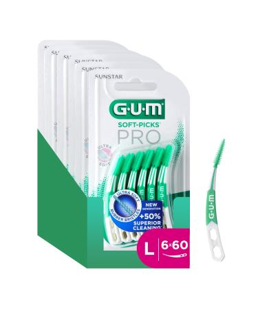 Gum Soft-Picks Pro Interental cleaner |curved shape for easy access to difficult to accessgentle effect for sensitive gums l - 6x60 L -6x60  - Buy Online on GoSupps.com