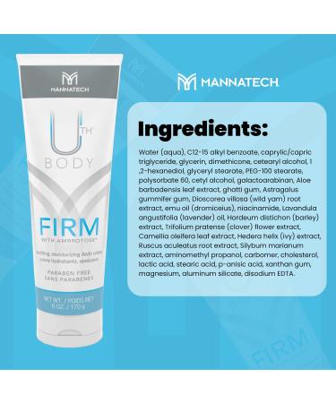 Mannatech Firming Body Cream with Ambrotose 6oz - Hydrating Moisturizer for Dry Skin | Refresh, Hydrate, and Soften Skin | Paraben-Free Formula for All Skin Types - Buy Online on GoSupps.com