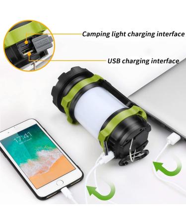 Alpswolf Camping Lantern Rechargeable with Power Bank - 6 Modes, IPX4 Waterproof, USB Charging - Green - Buy Online on GoSupps.com