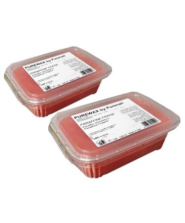 Purenail Top Promo 2 x 500 ml Paraffin Strawberry for paraffin heating Purespa by Purenail hand and foot care