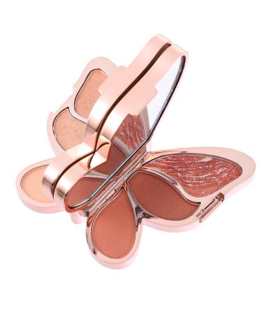 TOVINANNA Blush 1pc Eyeshadow Palette Multi-functional Girl Cosmetics Makeup Pallet Abs Pearlescent Lip Gloss Woman 1 count (Pack of 1) As Shown 1