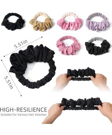 Heatless Curls Headband Soft Satin Black Heatless Curlers Heatless Curls Overnight for Long Hair Elastic Hair Curlers to Sleep in Hair Styling Tools - Buy Online on GoSupps.com