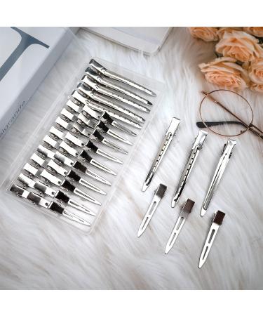 60 Pcs Duck Billed Hair Clips for Women Styling - Metal Hairdressing Single Prong Curl Pin Clips - Alligator Clips Hair Pins with Storage Box for Makeup, Hair Salon, Barber, DIY - Buy Online on GoSupps.com