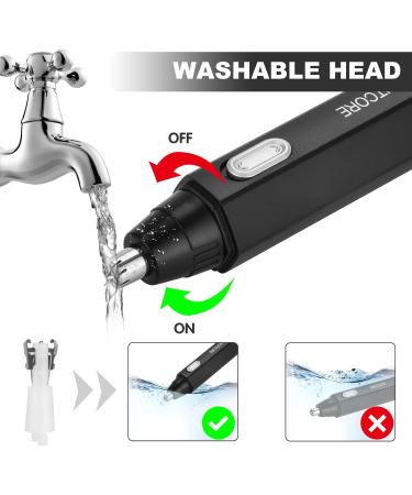 Rechargeable Waterproof Hair Trimmer for Men - Professional Stainless Steel Grooming Tool for Nose & Ear - USB-C - Perfect Gift - Buy Online on GoSupps.com