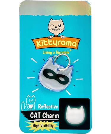 Kittyrama Reflective Cat Charm - Safety Cat Tag for High Visibility, Waterproof, Fits All Collars - Blue Ninja Style - Buy Online on GoSupps.com