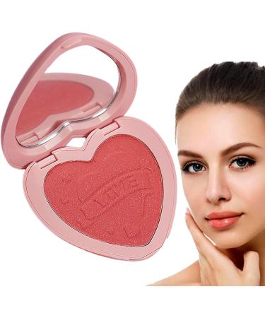 Powder Blush for Cheeks | Matte Blush with Mirror Travel Size Girls Face Highlighters for Home Work Travel Shopping Meeting Dating Bero - Buy Online on GoSupps.com