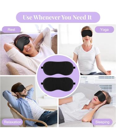2 Pack 3D Eye Mask & Warm Eye Compress Set - Black | Soothing Eye Relief Combo - Buy Online on GoSupps.com