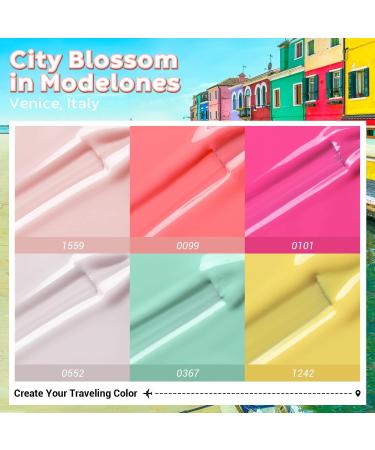 Modelones Gel Nail Polish - 6 Colors Summer Gel Polish Popular Bright Yellow Pink Gel Nail Soak Off U V Gel Nail Kit Beauty Gifts Set Box - Buy Online on GoSupps.com