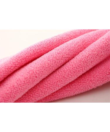 ZZDH Fast Drying Microfiber Hair Towel | Superabsorbing Hair Cap Wrap with Button | Red 26x68cm | Perfect for Spa & Bath - Buy Online on GoSupps.com