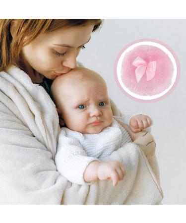 3pc Pink Powder Puffs - Large Face Makeup Sponge Set for Loose Powder Foundation & Body - Ideal for Flawless Application - International Shipping Available - Buy Online on GoSupps.com