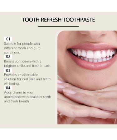 2026 Top Selling Tooth Refresh Toothpaste Fresh Breath Whitening Formula Natural Oral Care with Enamel Repair Removes Coffee Tea Wine Stains Deep Cleaning 3.5 Oz (4) - Buy Online on GoSupps.com