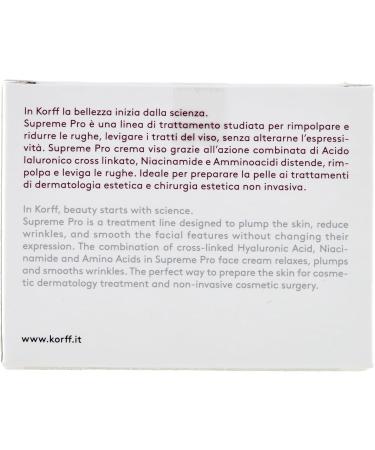  Korff Korff Supreme Pro Face Cream Restructuring and Anti-Wrinkle with Hyaluronic Acid for all skin types 50ml pack - Buy Online on GoSupps.com