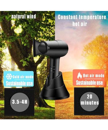 Hair Dryer w/Hot & Cold Wind 5000mAh Rechargeable Blow Dryer Hair Dryer for Travel School Pet Care Hairdressing Oil Painting Drying Tools - Buy Online on GoSupps.com