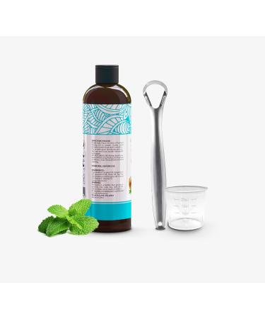 Coconut Mint Pulling Oil Mouthwash 237ml - Natural Teeth Whitening & Oral Health | Ayurvedic Alcohol & Fluoride Free for Fresh Breath & Healthy Gums - Buy Online on GoSupps.com